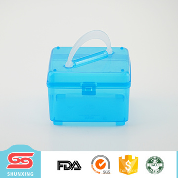 high level plastic widely use portable rectangle storage box with handle